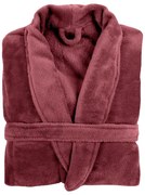 Czerwony pluszowy szlafrok Tiseco Home Studio Cozy, S/M