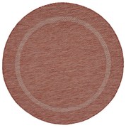 Dywan zewnętrzny Relax ramka czerwony koło 120 cm x 120 cm