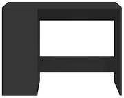 Czarne Biurko Z Regałem Na Książki E4-L96