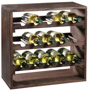 Stojak na wino, regał z półkami na 15 butelek z możliwością stworzenia dużego modułu