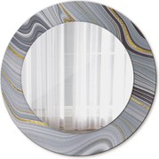 Lustro dekoracyjne okrągłe Szary marmur