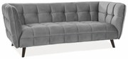 Sofa CASTELLO VELVET 3 szara SIGNAL