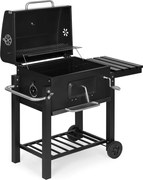 Grill węglowy ogrodowy GW-01 z półkami, kółkami i pokrywą