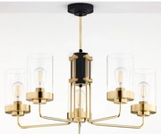 Jupiter 2088 - Żyrandol na pręcie RAMIREZ 5xE27/15W/230V złoty/czarny