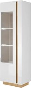 Wysoka Witryna Biały + Dąb Grandson E0-C44