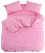 Różowa pościel jednoosobowa z prześcieradłem/3-częściowa 160x220 cm Classic – Mila Home