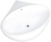 Wanna narożna - 197 L - 127 x 127 x 58 cm - Biała - Akryl - GOURAMI