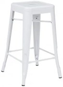 Wysoki, Stalowy, Sztaplowany Stołek Lix Biała & ↑65 Cm - Sklum