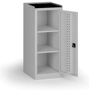 Szafa warsztatowa na narzędzia niska KOVOS, 2 półki, 600 x 505 x 1180 mm, szary