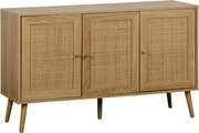 Komoda z potrójnymi drzwiczkami w stylu boho B3-R02