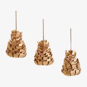 Zestaw 3 Ozdób Świątecznych Z Papieru Kiyoto Złoto - Sklum