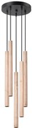 Drewniana loftowa lampa wisząca sople - A382 R5-L16
