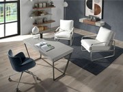 Biały fotel z ekoskóry 5026 ANGEL CERDA