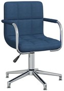 Niebieski nowoczesny fotel obrotowy biurowy bez kółek F6-S48