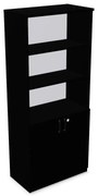 Regał biurowy EASY SPACE CABINET HO 5-OH 80cm czarny zamykany NOWY STYL