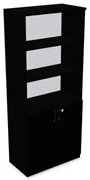 Regał biurowy EASY SPACE CABINET HO 5-OH 80cm czarny zamykany NOWY STYL