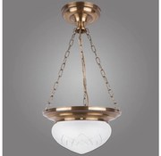 Kemar RI/PL/W/M - Żyrandol na łańcuchu RINAMA 1xE27/100W/230V mosiądz