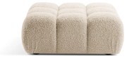 Beżowy podnóżek modułowy z materiału bouclé Bellis – Micadoni Home