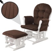 Leżanka MCW-C76,  brązowy rama biały