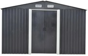 Wiata ogrodowa ze stali galwanizowanej w kolorze szarym MANSO - 12,5 m²