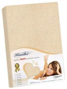 Bellatex Frotee prześcieradło na materac wysoki, jasno beżowy, 180 x 200 + 40 cm