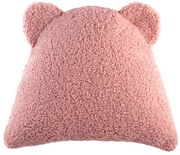 Różowa poduszka na sofę dziecięcą z materiału bouclé Bear – Wigiwama