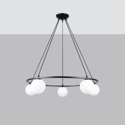Żyrandol YOLI 5 czarny SOLLUX  LIGHTING