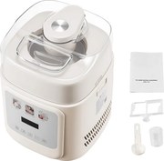 Lodziarka SucceBuy Automatyczna Pionowa, Turbina do Lodów Sorbetów Mrożonego Jogurtu z Wbudowaną Sprężarką, Elektryczna Maszyna do Lodów bez Wstępnego Mrożenia