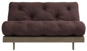 Ciemnobrązowa rozkładana sofa 140 cm Roots – Karup Design