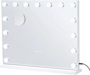 Lustro do Makijażu SucceBuy 58 x 46 cm, Biały, Zerkalo Hołenderskiego stylu Hollywood z Lampami