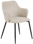 Kremowe tapicerowane fotele jadalniane zestaw 2 szt. Ilsa – Actona