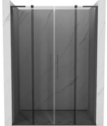 Mexen Velar L Duo drzwi prysznicowe rozsuwane 140 cm, grafit, gun gray szczotkowany - 871-140-003-42-66