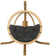 Grafitowy fotel wiszący ogrodowy M7-W08