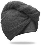 Szybkoschnący turban do włosów frotte ciemnoszary, 100% bawełna