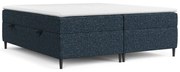 Ciemnoniebieskie łóżko boxspring ze schowkiem 200x200 cm Araya – Maison de Rêve