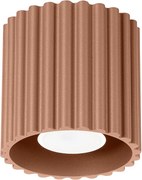 Lampa Sufitowa Minimalistyczny Aura, Aluminium - 1 Źródło - L.10 X H.10 Cm - Mocca