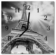 Zegar ścienny kwadrat Wieża eiffla w paryżu