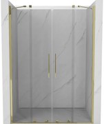 Mexen Velar Duo drzwi prysznicowe rozsuwane 140 cm, transparent, złote - 871-140-000-02-50