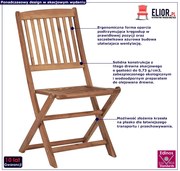 Drewniane krzesła ogrodowe 4 szt. T8-W25