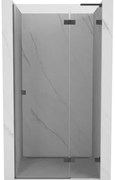 Mexen Lunar L drzwi prysznicowe uchylne prawe 75 cm, transparent, gun gray szczotkowany - 834L-075-000-66-00-P