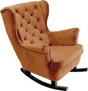 Fotel Relax z Tapicerowanym Siedzeniem i Podłokietnikami, Fotel TV 102x81x95cm Pomarańczowy_29824