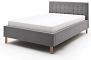 Jasnoszare tapicerowane łóżko 120x200 cm Malin – Meise Möbel