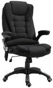 Vinsetto Fotel biurowy ergonomiczny z masażem regulowany fotel gamingowy udźwig 120 kg czarny | Aosom PL