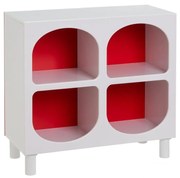 Czerwono-biały regał 76x70 cm – Casa Selección