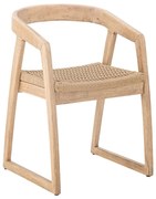 Krzesło z litego drewna kauczukowego w naturalnym kolorze Serrone – Bloomingville