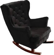 Fotel Relax z Tapicerowanym Siedzeniem i Podłokietnikami, Fotel TV 102x81x95cm Czarny_29884