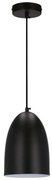 Czarna lampa wisząca z metalowym kloszem ø 14 cm Icaro – Candellux Lighting