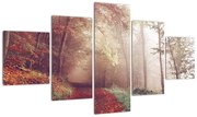 Obraz - Jesienny spacer po lesie (125x70 cm)