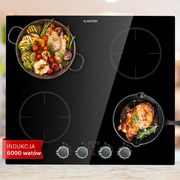 Klarstein Kochheld 60cm Płyta Indukcyjna 4 Strefy Gotowania Czarny