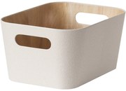 Kitchisimo Zestaw 2 koszyków do przechowywania 31 × 23 × 16 cm, kremowy, L